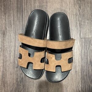 Steve Madden Brown Slide Sandals